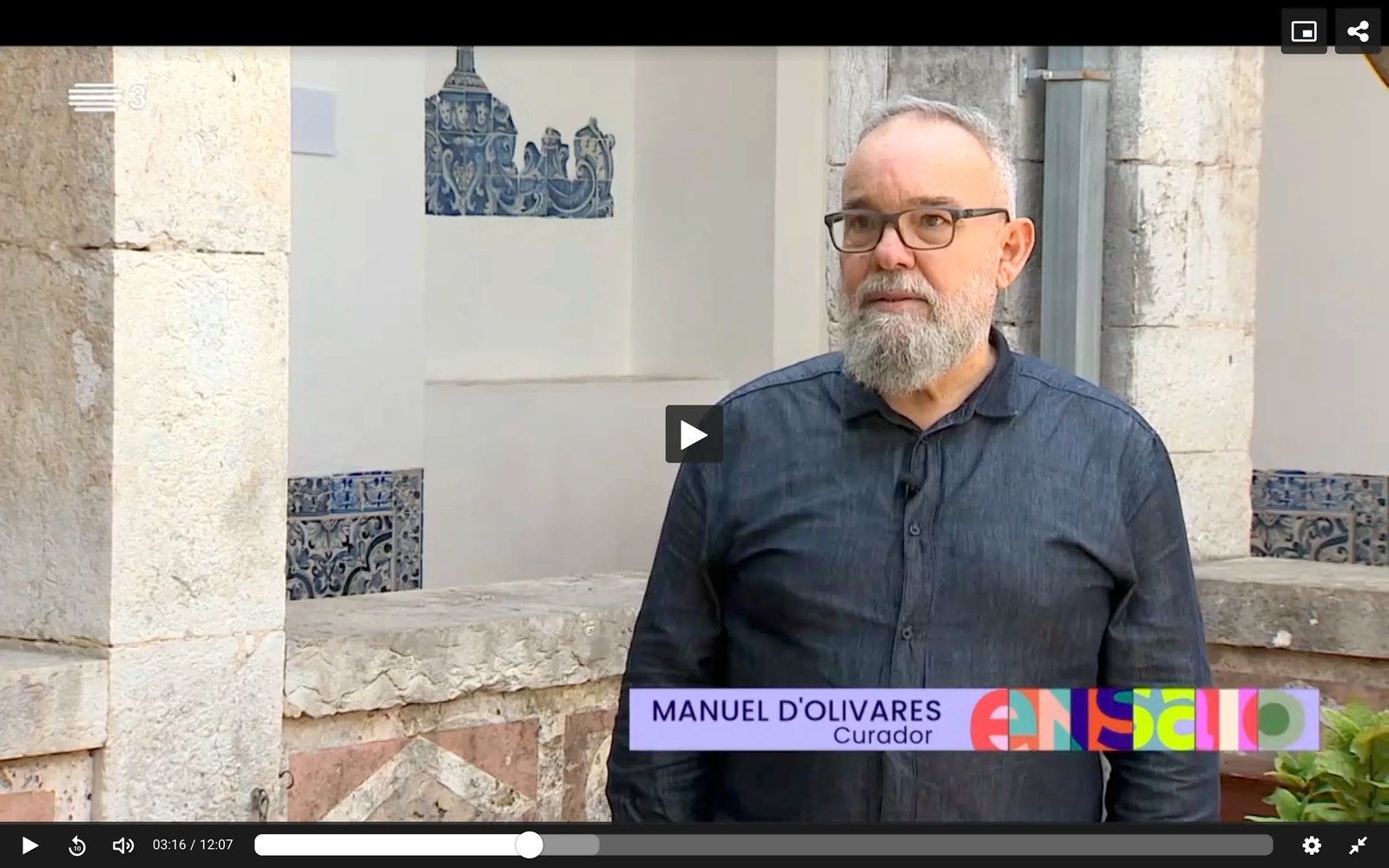 RTP3 Ensaio feature about the Epicentro exhibition