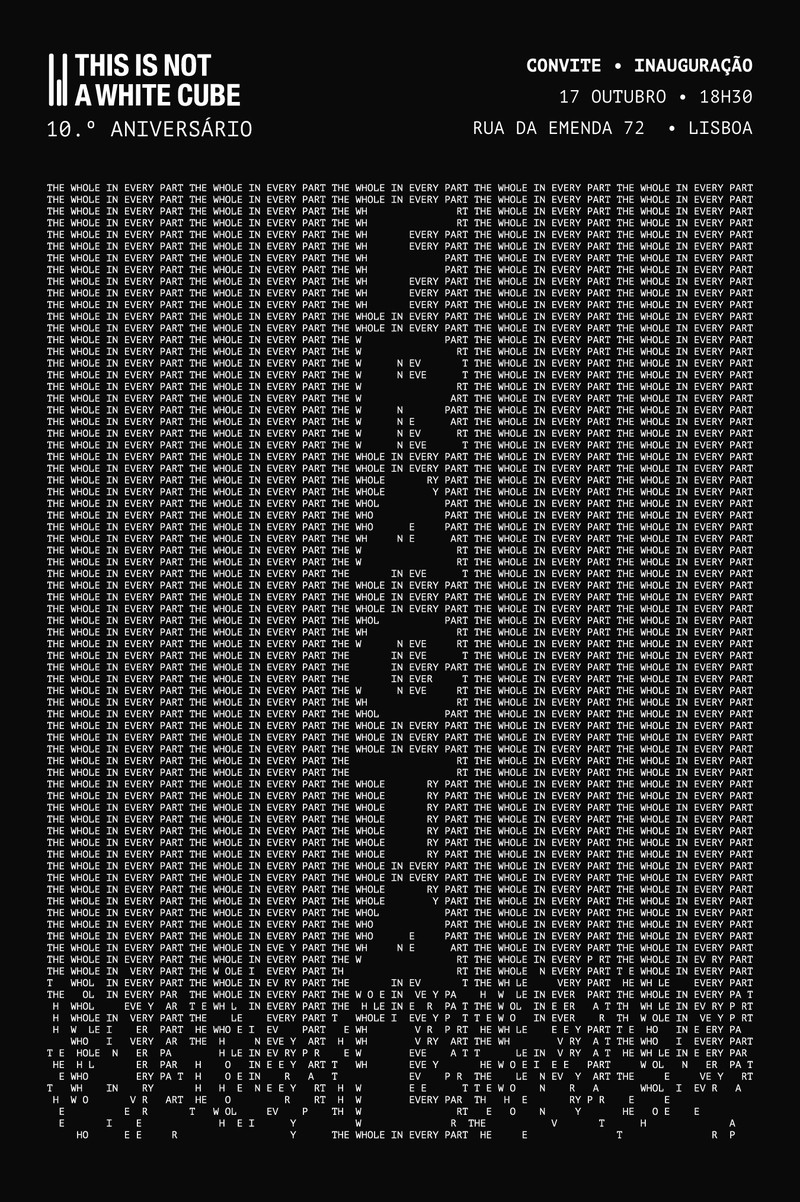 Fractal — THIS IS NOT A WHITE CUBE tenth anniversary invitation
