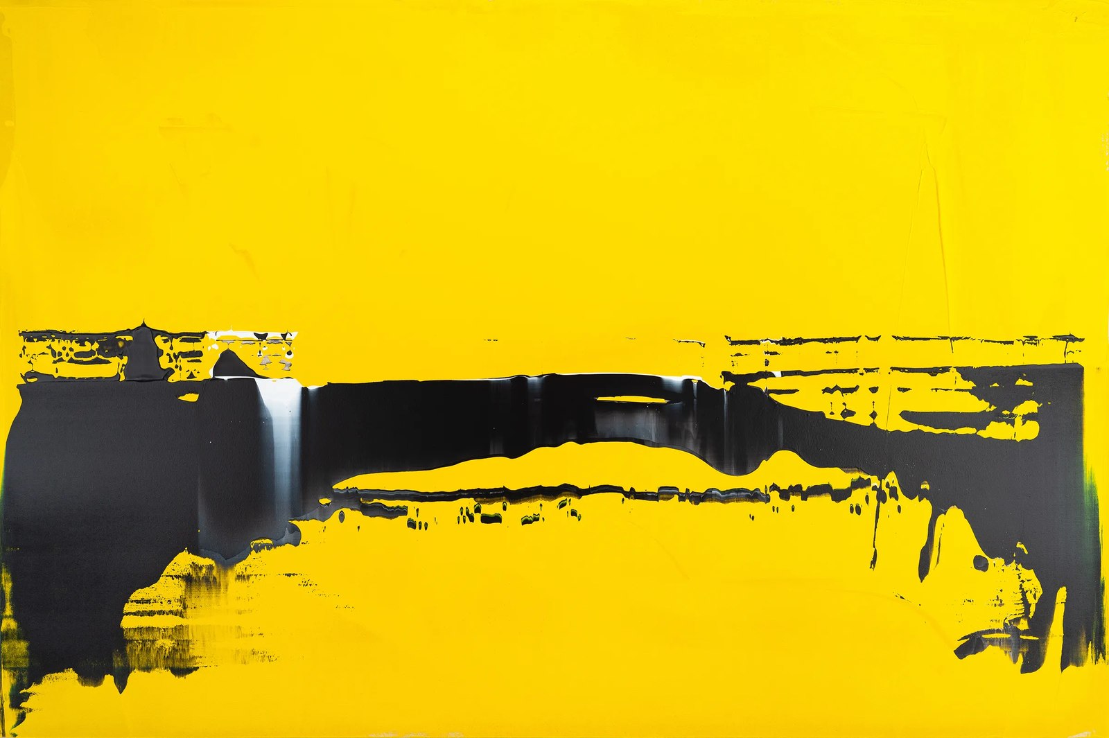Alex Kuznetsov, Horizon #19 Yellow, Black and White, 2019