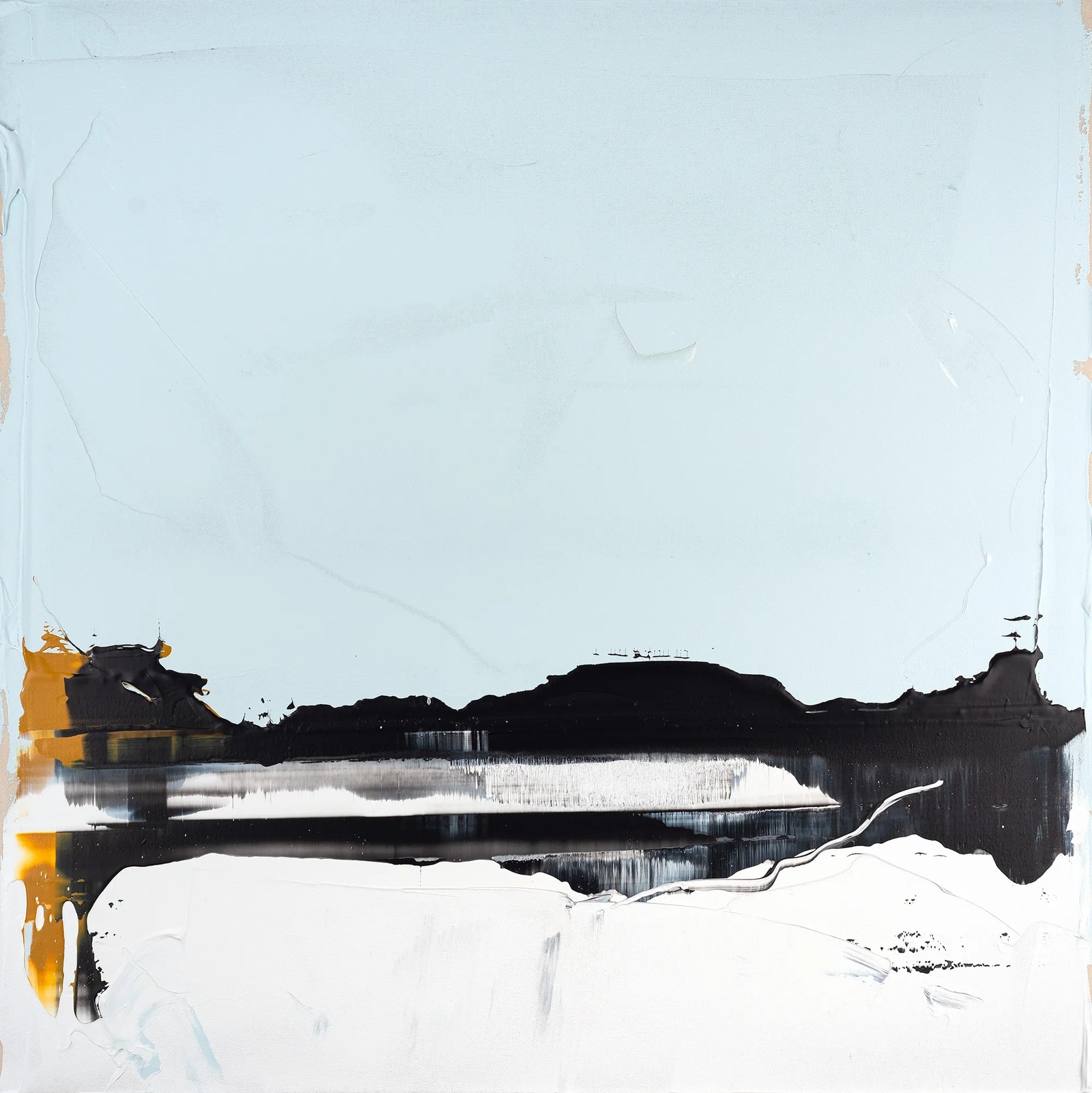 Alex Kuznetsov, Horizon #20 Black and Yellow Ochre, 2019